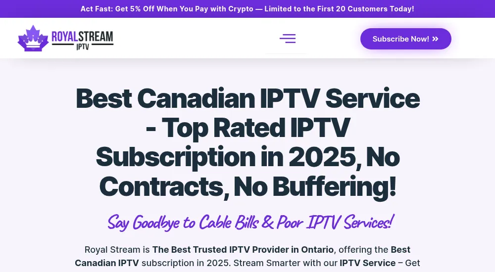 5 Best IPTV Canada Service Providers 2026
